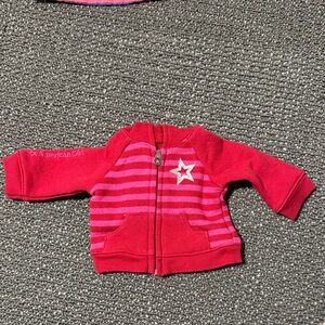 American Girl Red and Pink Doll Jacket
